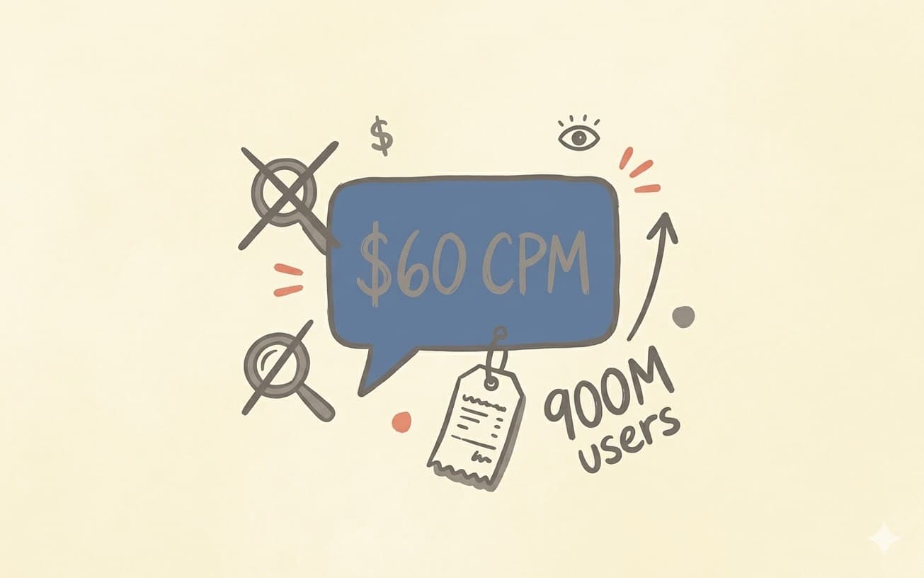 ChatGPT 開賣廣告了——$60 CPM、$20 萬起跳,對行銷人意味著什麼?